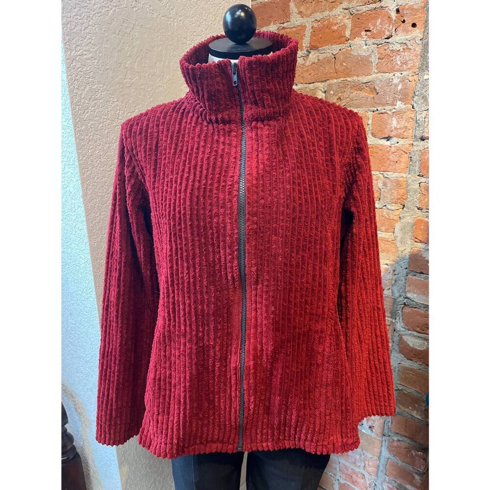 NEW COLOR ME COTTON women's high collar jacket in merlot